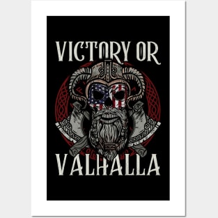 Victory or Valhalla Viking T-Shirt Posters and Art